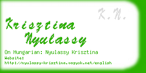 krisztina nyulassy business card